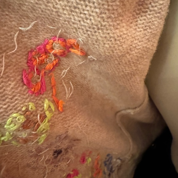 American Retro Paris embroidered knit jacket cardigan size2 - Picture 14 of 15